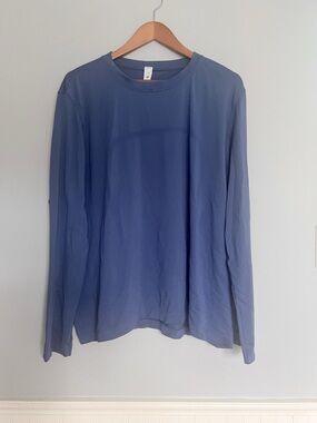 Lululemon Swiftly Relaxed Long-Sleeve Shirt *Updated Fit Blue Twill Size 14